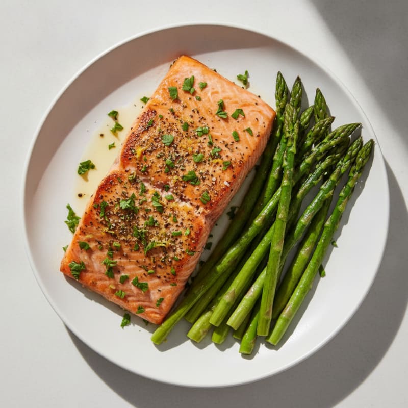 Herb-Roasted Salmon with Asparagus
