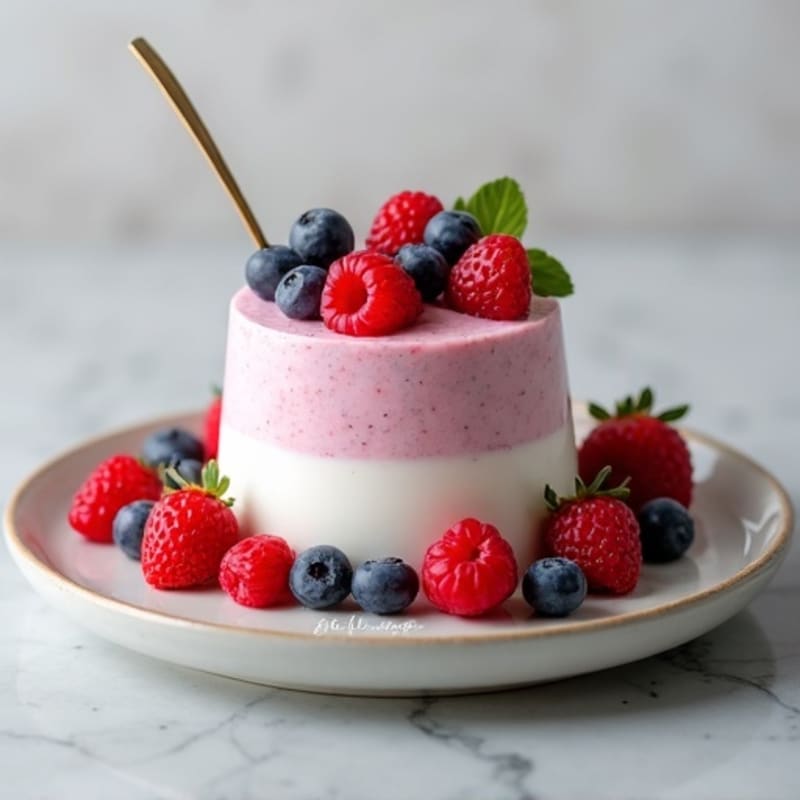 Silky Greek Yogurt Protein Mousse with Mixed Berries