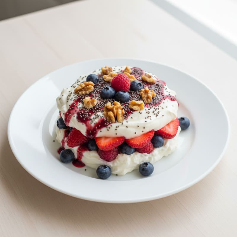 Creamy Greek Yogurt Protein Parfait with Mixed Berries