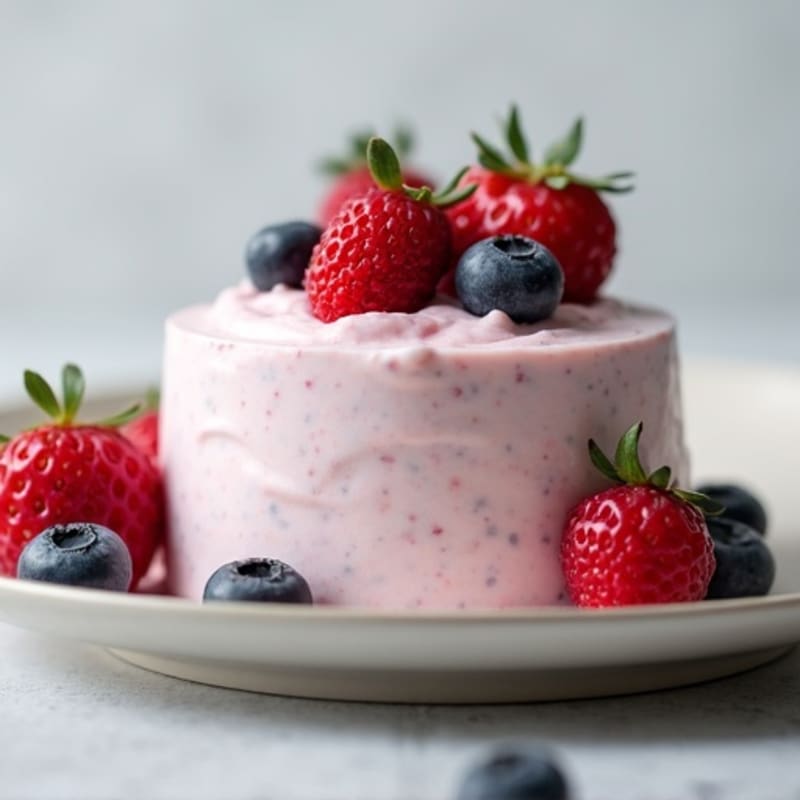 Greek Yogurt Protein Mousse with Mixed Berries