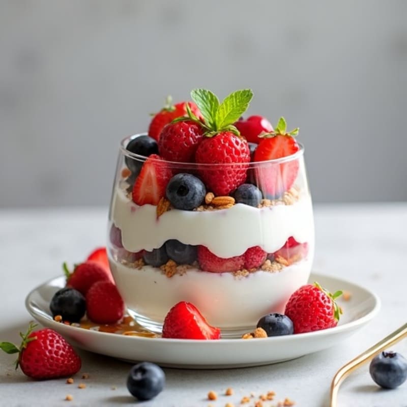 Creamy Greek Yogurt Protein Parfait with Berries