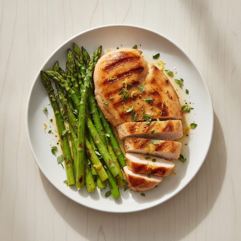 Lemon-Herb Grilled Chicken with Asparagus