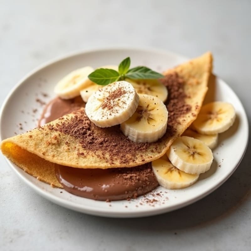 Protein Crepes with Creamy Banana and Clean Chocolate Hazelnut Spread