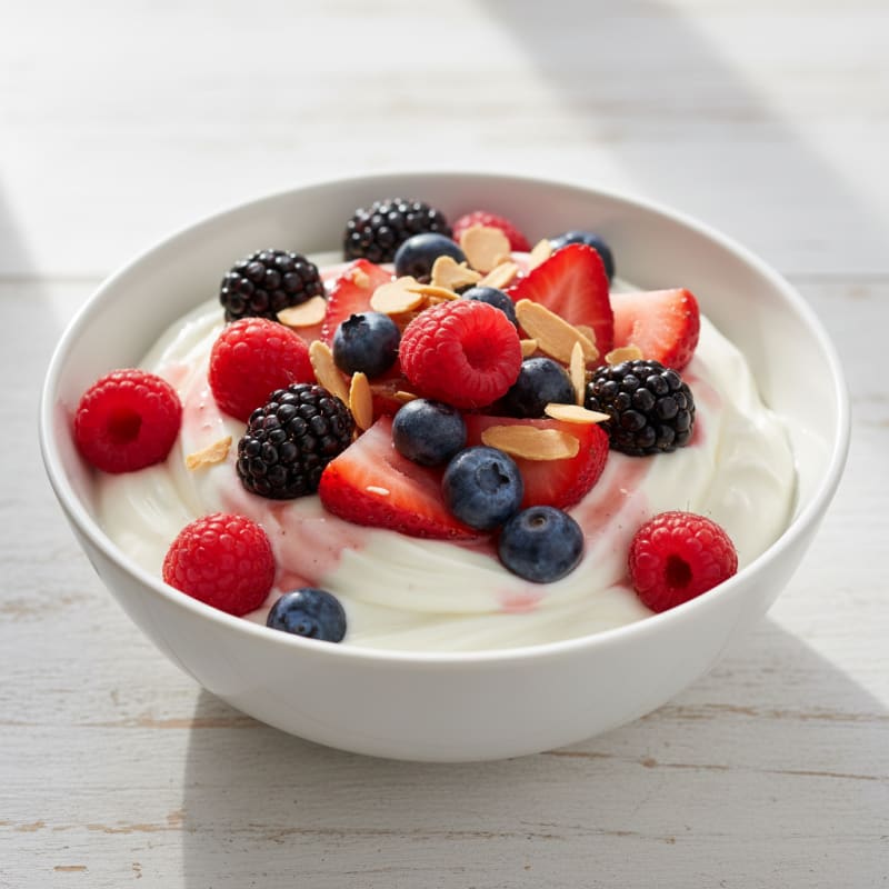 Creamy Protein Greek Yogurt with Mixed Berries