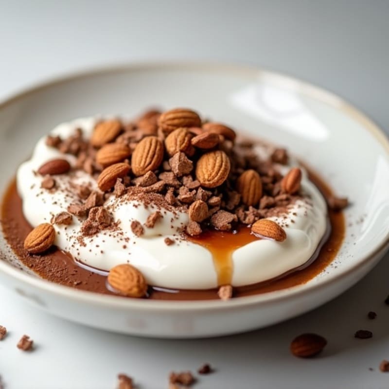 Silky Greek Yogurt with Chocolate Protein and Toasted Almonds