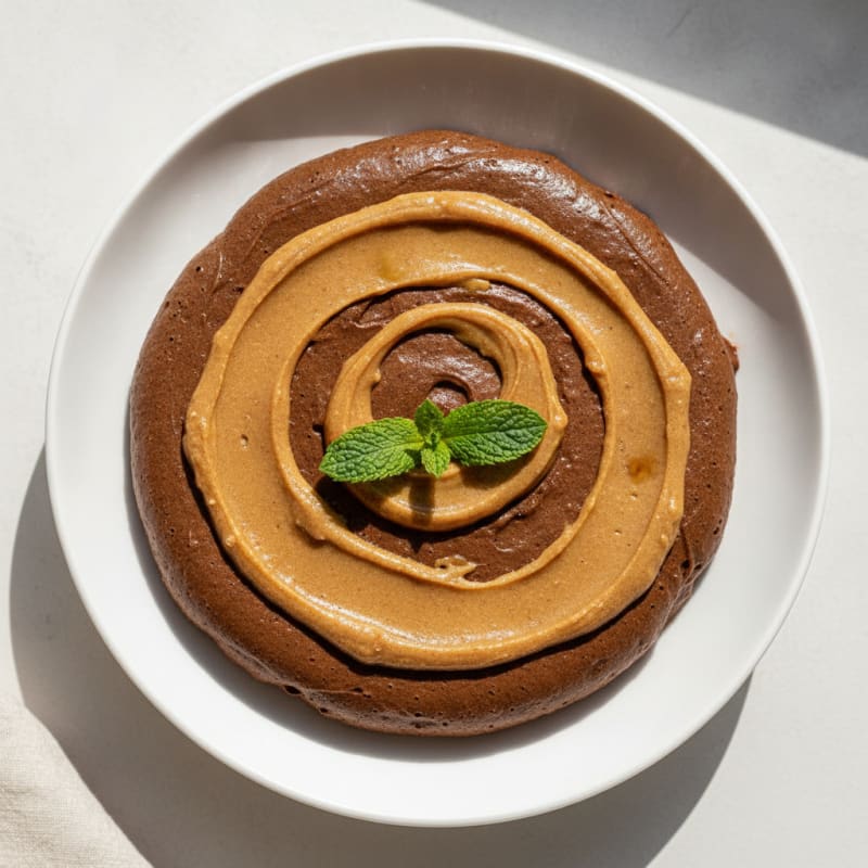 Creamy Chocolate Protein Pudding with Peanut Butter Swirl