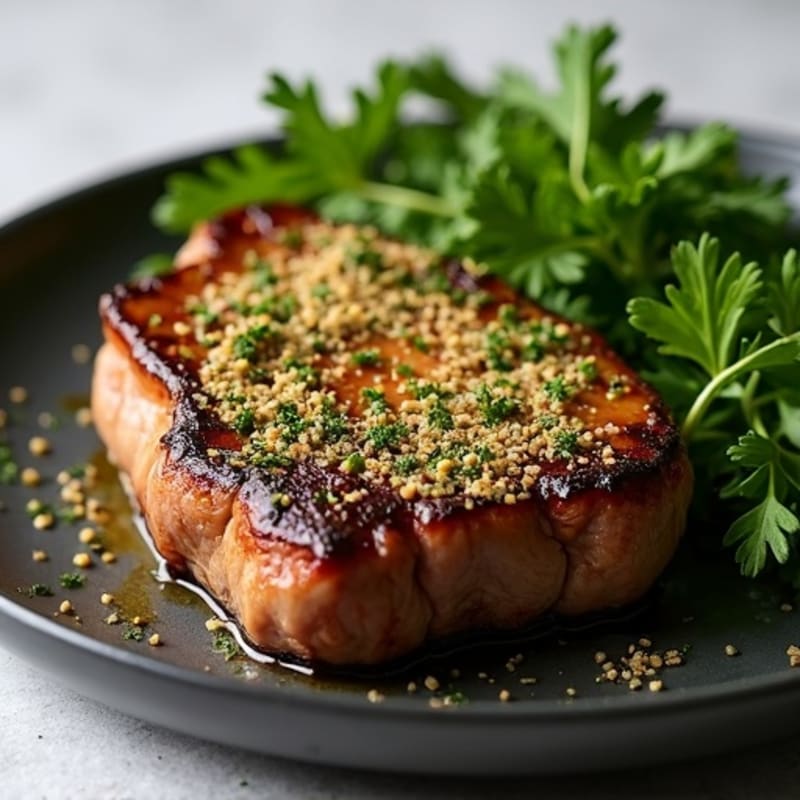 Garlic-Herb Crusted Pan-Seared Steak