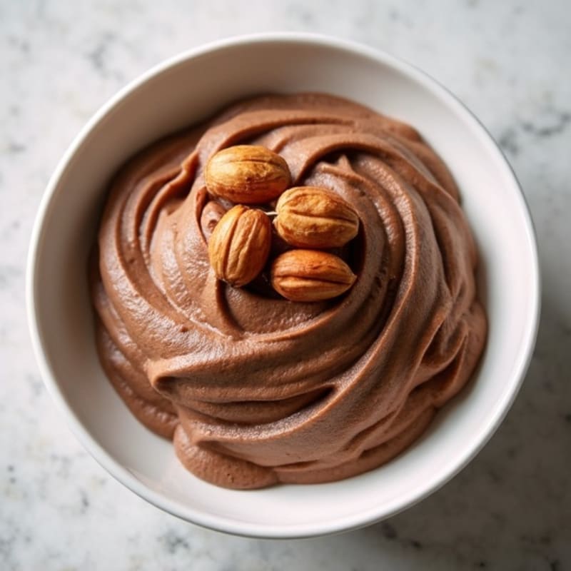 Silky Chocolate Protein Mousse with Toasted Hazelnuts