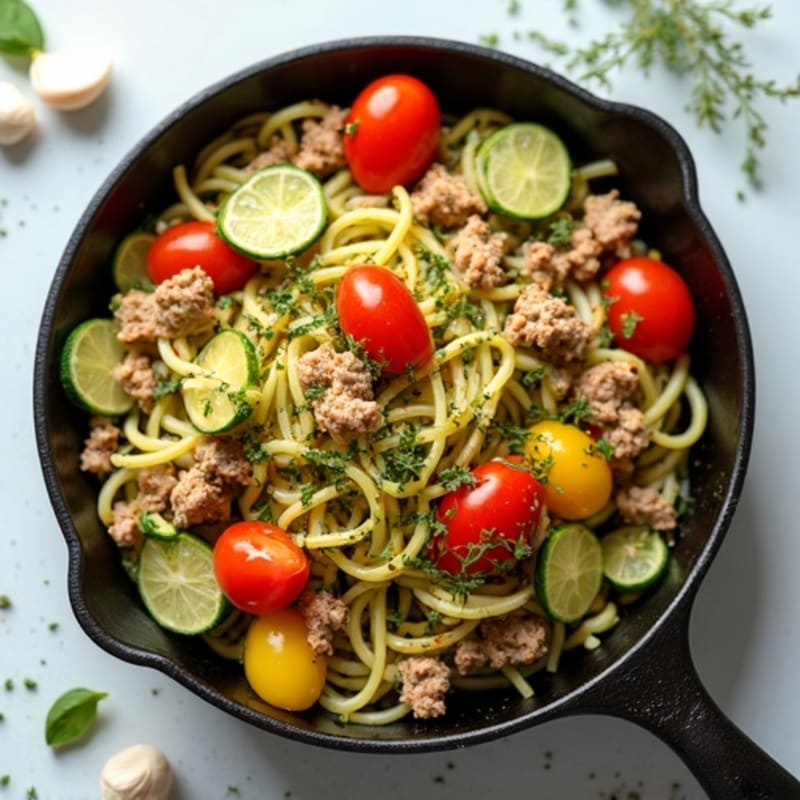 Protein-Packed Turkey and Zucchini Noodle Skillet