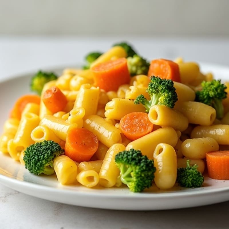 Healthy Creamy Baked Mac & Cheese with Veggies
