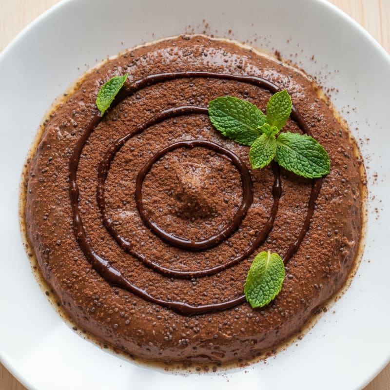 Silky Chocolate Protein Mousse with Chia Seeds