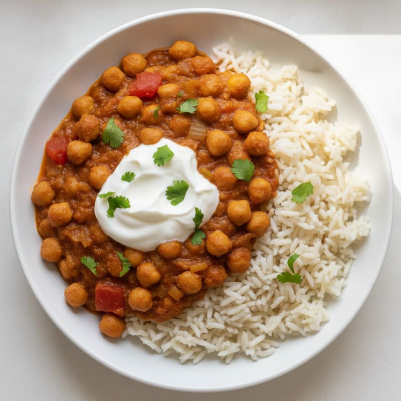 Hearty Chickpea Masala with Basmati Rice
