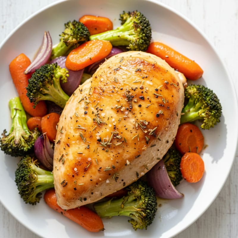 Herb-Roasted Chicken with Roasted Vegetables