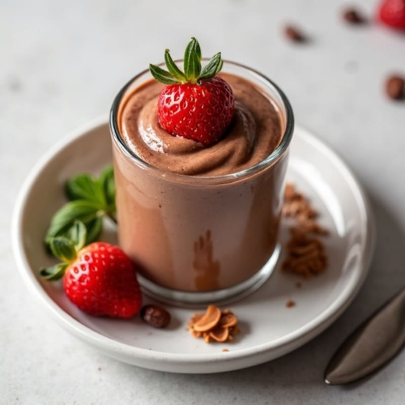 Silky Chocolate Protein Pudding with Almond Butter Swirl