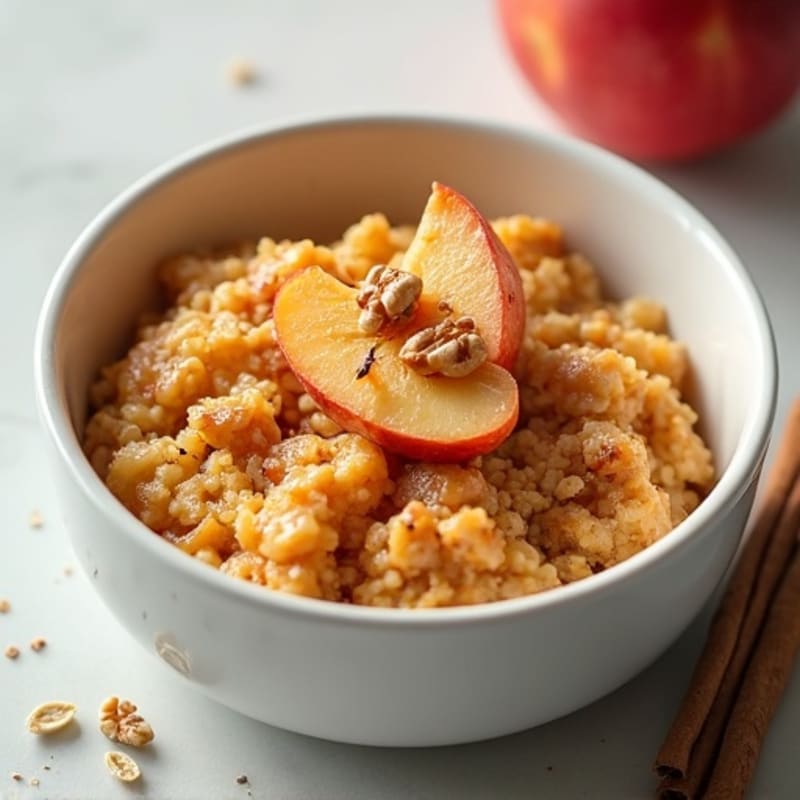 Warm Spiced Apple Baked Oat Pudding