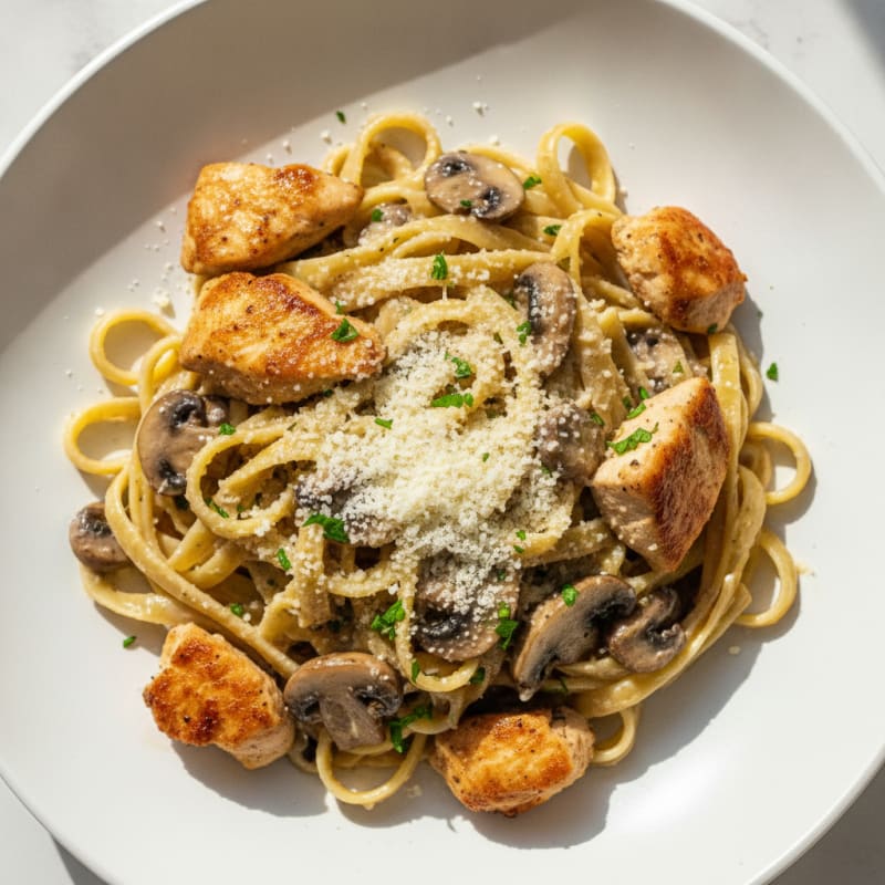 Truffle Mushroom Tagliatelle with Parmesan