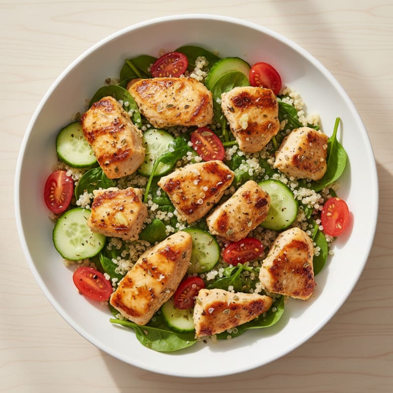 Lemon Herb Chicken and Quinoa Power Bowl