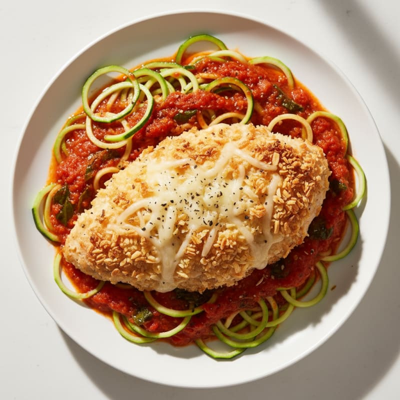 Crispy Baked Chicken Parmesan with Zesty Marinara