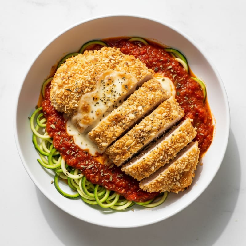 Crispy Baked Chicken Parmesan with Zesty Marinara