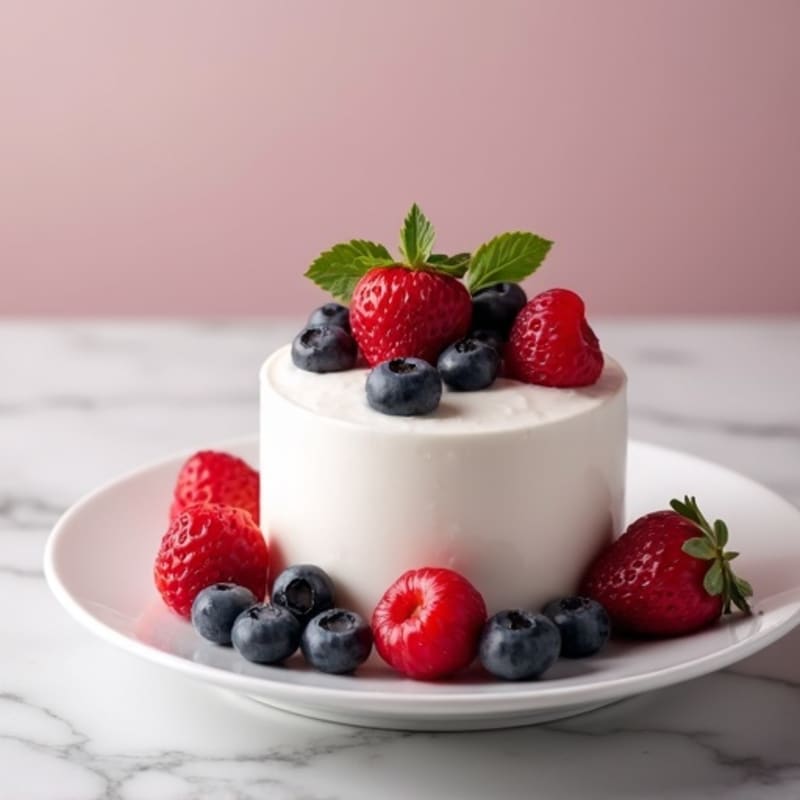 Greek Yogurt Protein Mousse with Mixed Berries