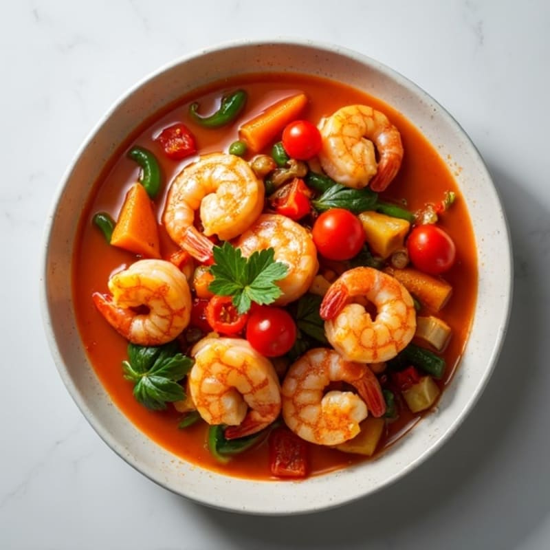 Spicy Chicken and Shrimp Vegetable Stew