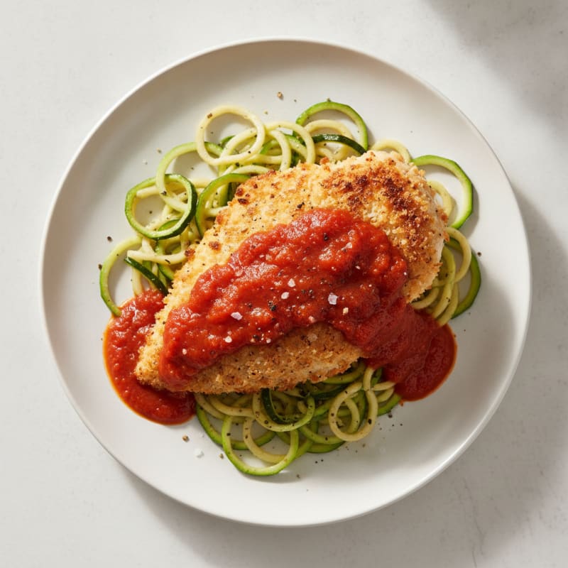 Parmesan-Crusted Chicken with Marinara Sauce