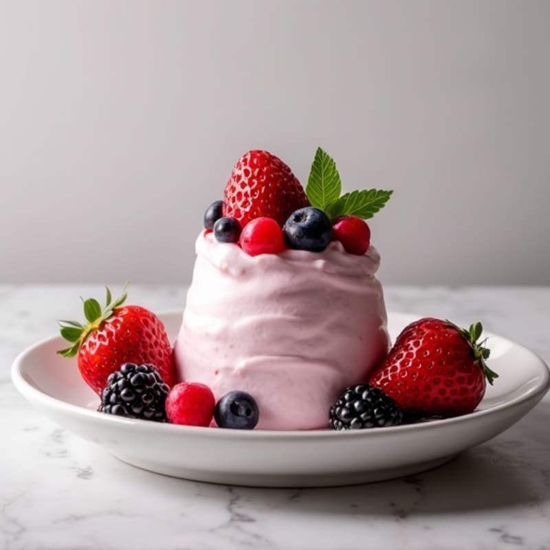 Silky Greek Yogurt Protein Mousse with Mixed Berries