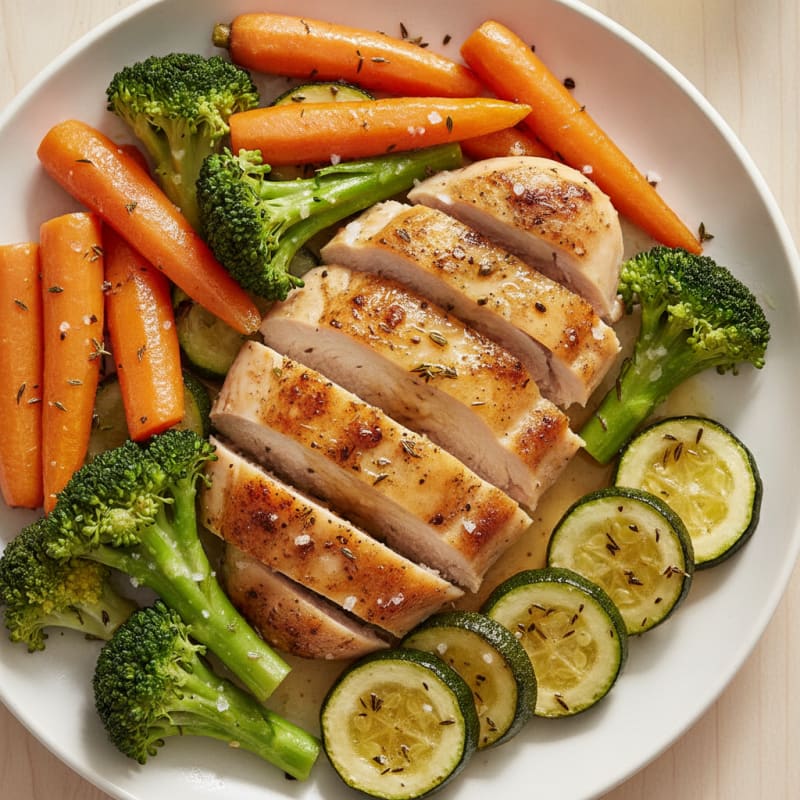 Garlic Herb Roasted Chicken with Vegetables