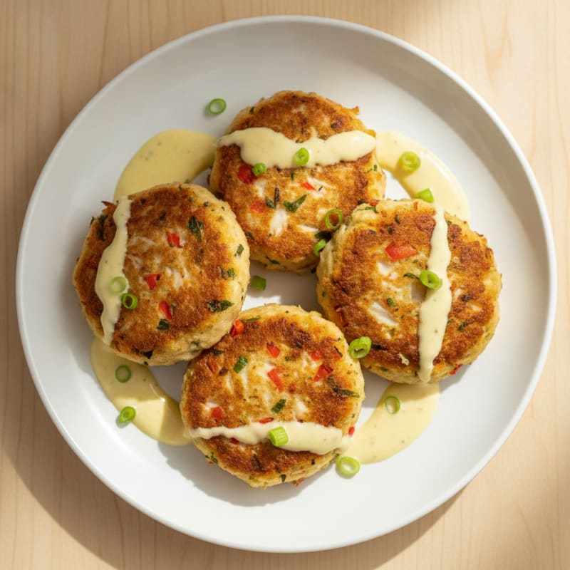 Pan-Seared Crab Cakes with Lemon Aioli