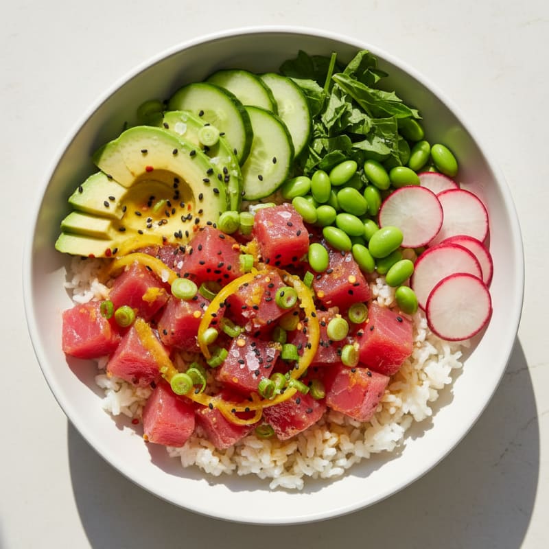 Zesty Hawaiian Tuna Poke Bowl