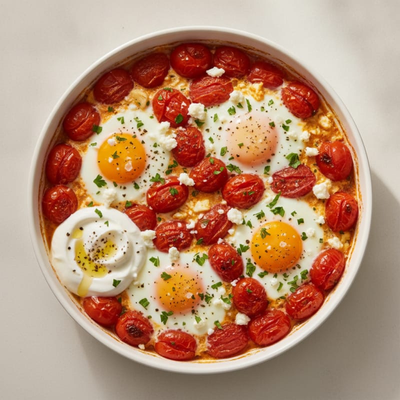 Baked Eggs with Roasted Tomatoes