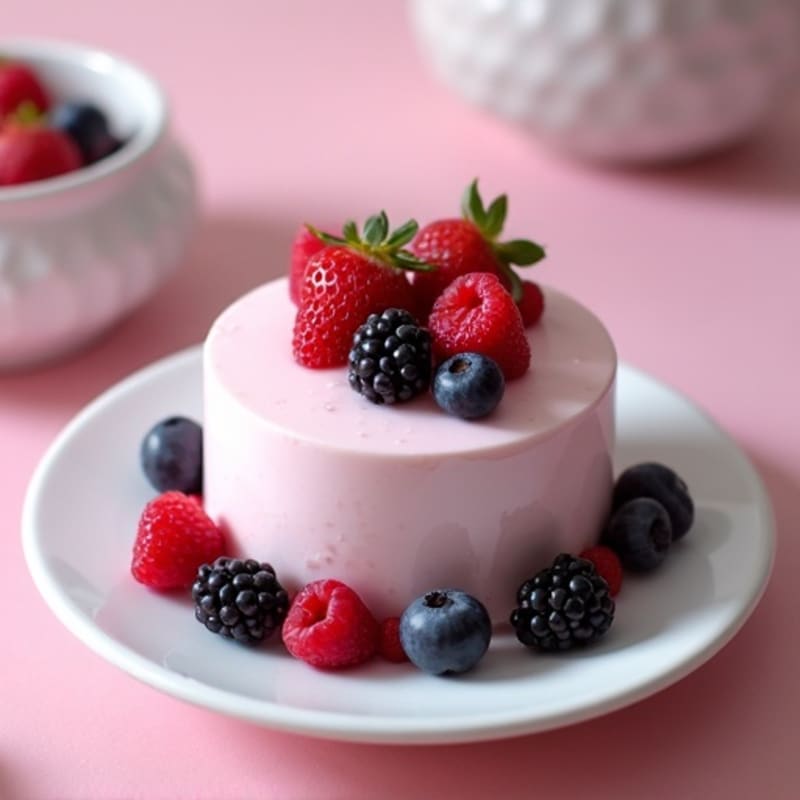 Silky Greek Yogurt Protein Mousse with Mixed Berries