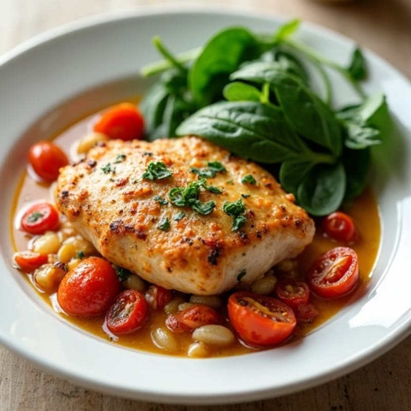 Creamy Sun-Dried Tomato Chicken Thighs with Fresh Spinach