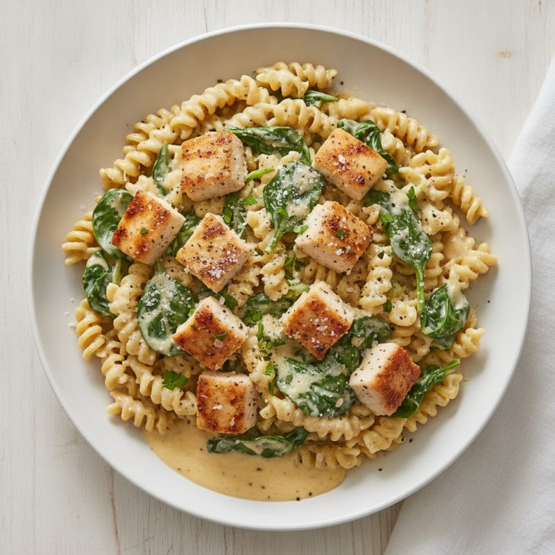 Garlic Parmesan Chicken Alfredo Pasta
