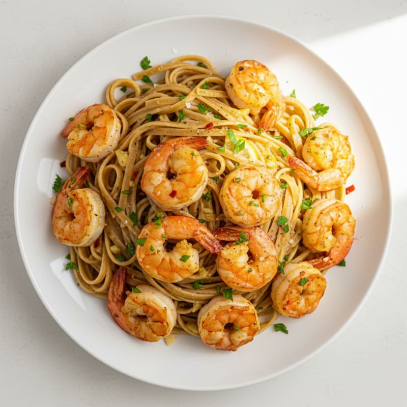 Garlic Butter Shrimp Scampi with Linguine