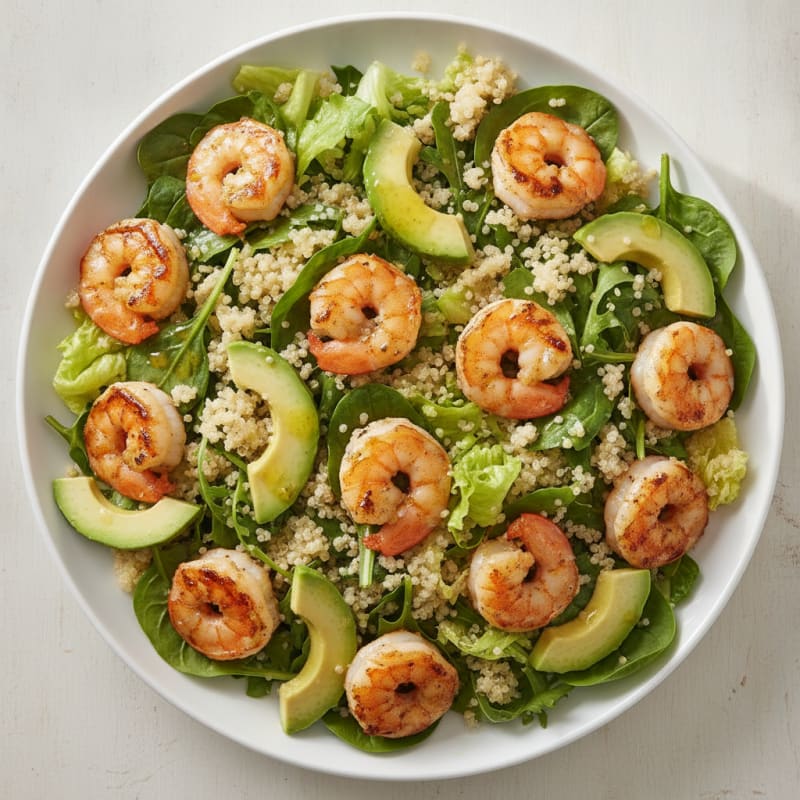 Grilled Shrimp and Avocado Salad with Quinoa