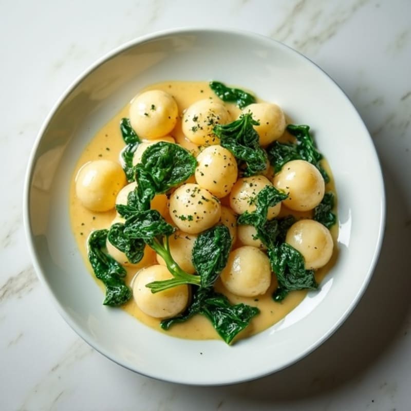 Creamy Ricotta Gnocchi with Spinach and Fresh Herbs