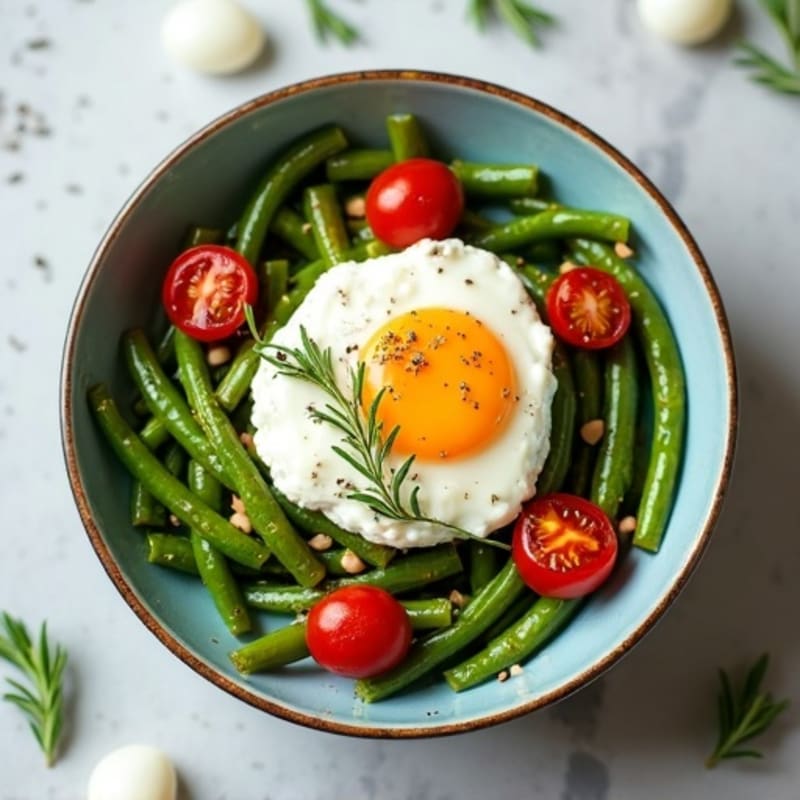 Protein-Packed Cottage Cheese Bowl with Herb-Roasted Green Beans