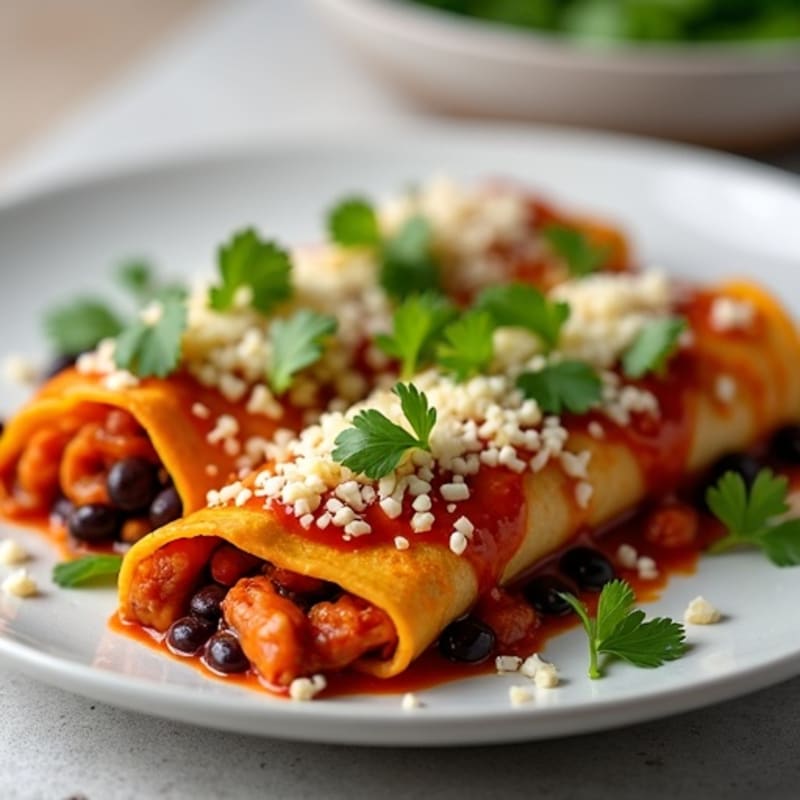 Baked Chili-Spiced Chicken Enchiladas