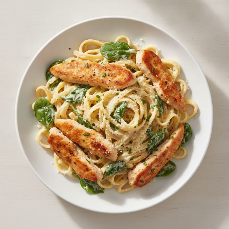 Creamy Garlic Parmesan Chicken Fettuccine
