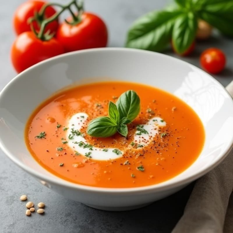Creamy Roasted Tomato Basil Soup