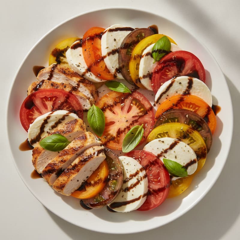 Protein-Packed Caprese Salad with Balsamic Glaze