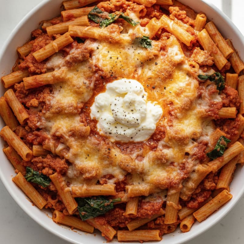 Baked Ziti with Ricotta and Marinara