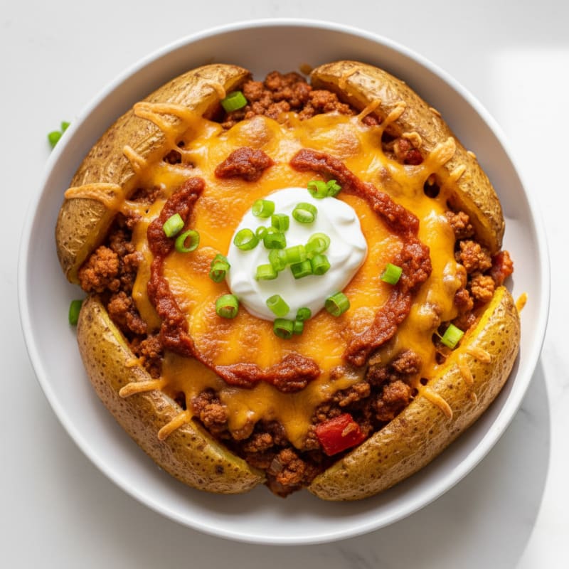 Crispy Chili Cheese Potato Skins