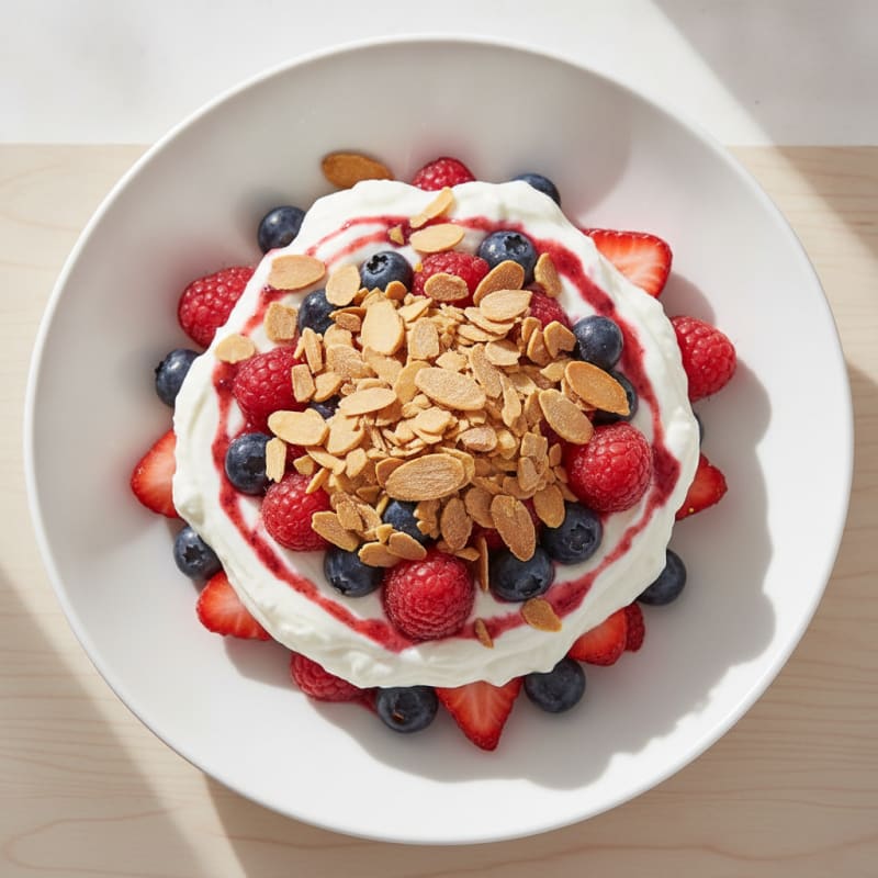 Greek Yogurt Protein Parfait with Mixed Berries