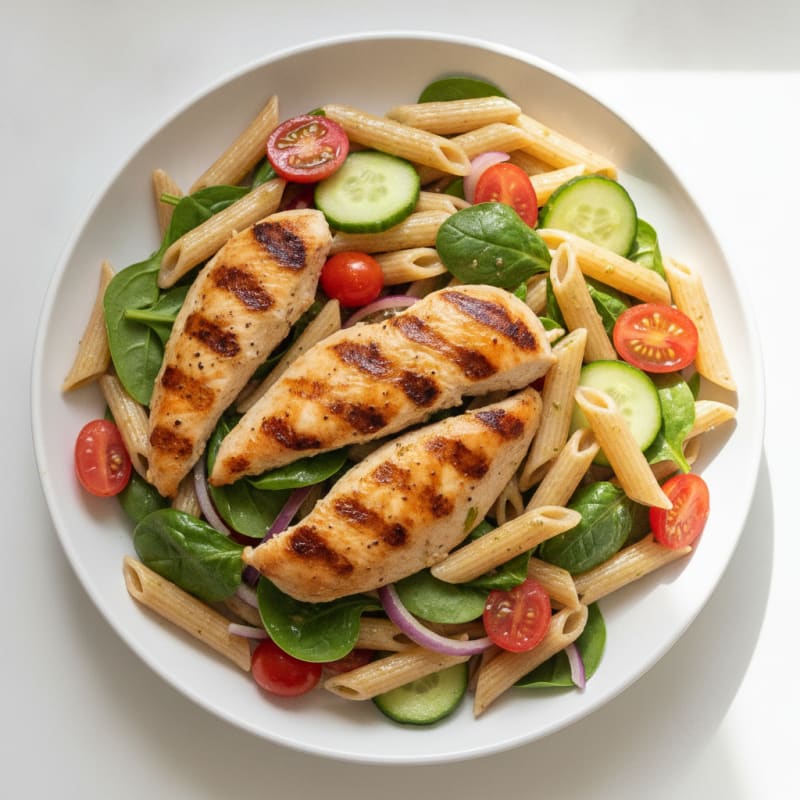 Lemon-Herb Chicken Pasta Salad