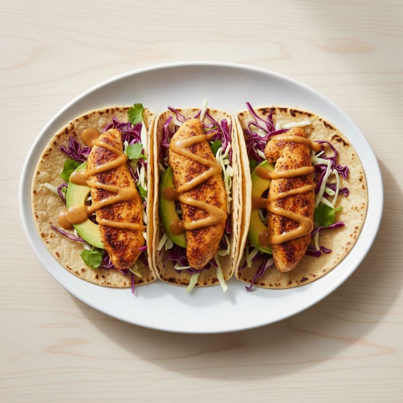 Smoky Chili-Lime Chicken Tacos with Crunchy Slaw