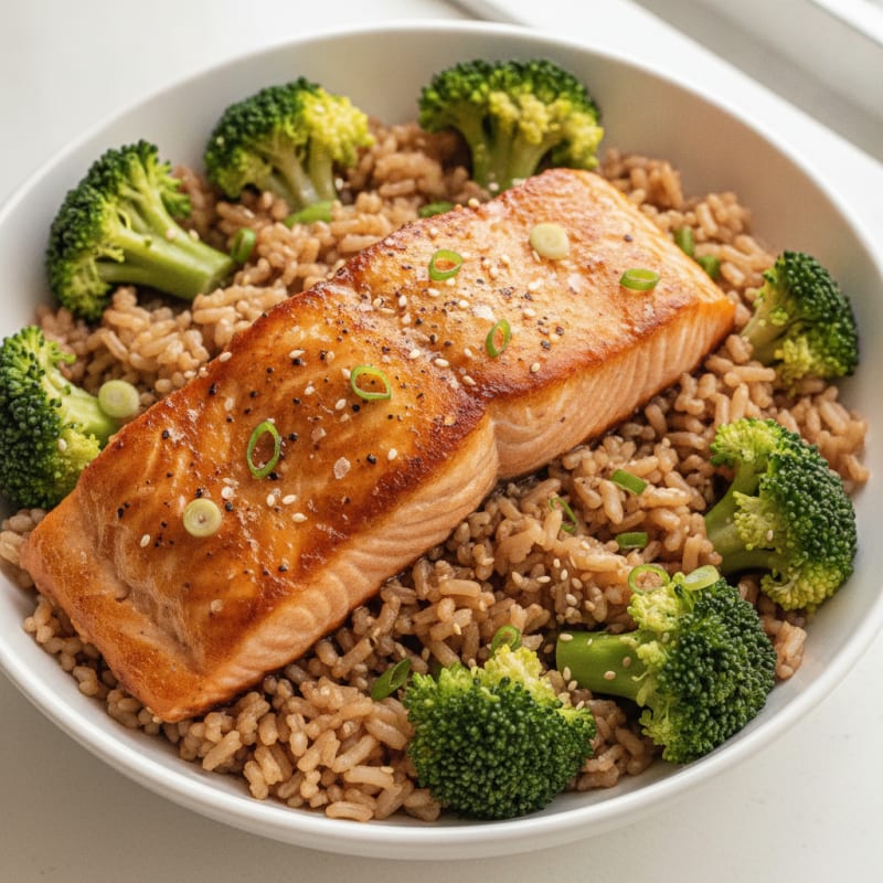 Teriyaki Salmon Rice Bowl