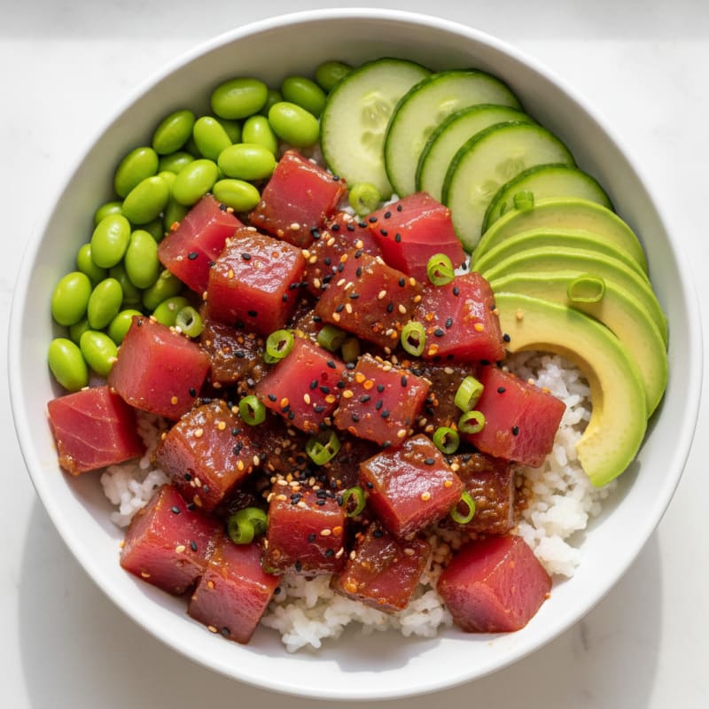 Ahi Tuna Hawaiian Poke Bowl
