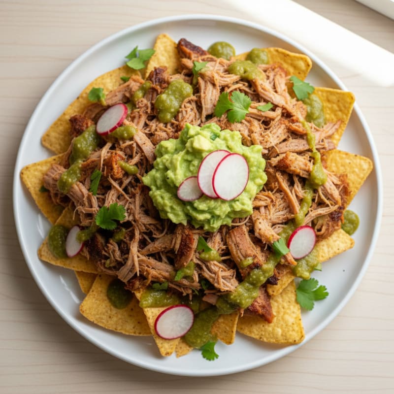 Smoky Pulled Pork Nachos with Zesty Avocado